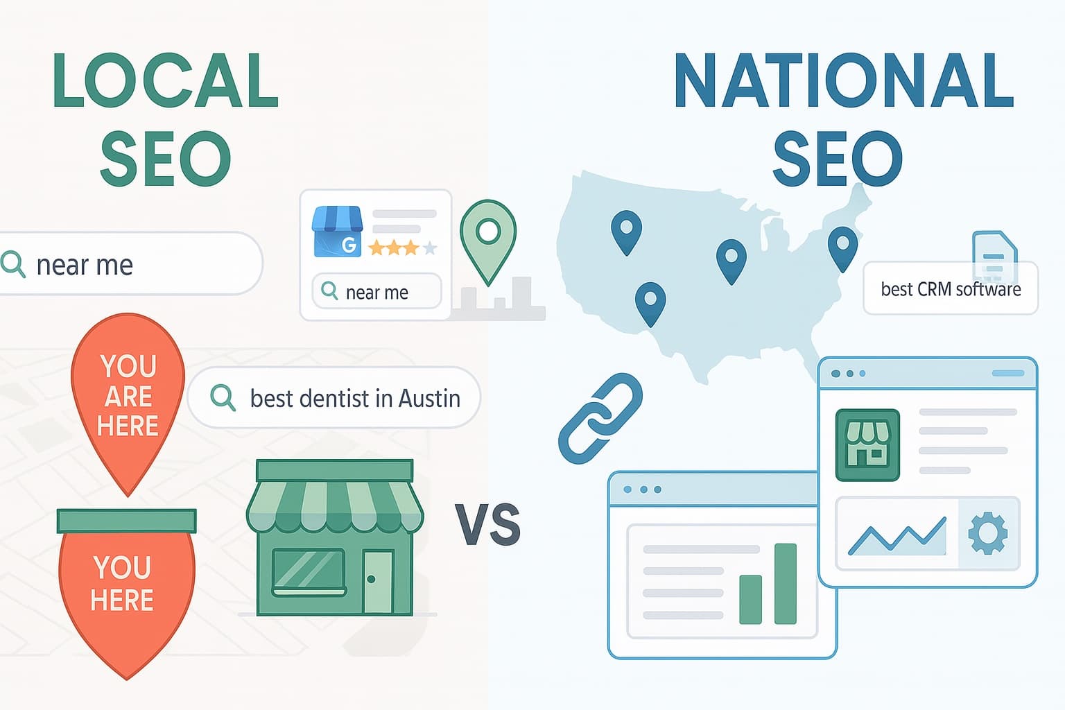 A Complete Guide to Choosing Between Local SEO and National SEO in the US