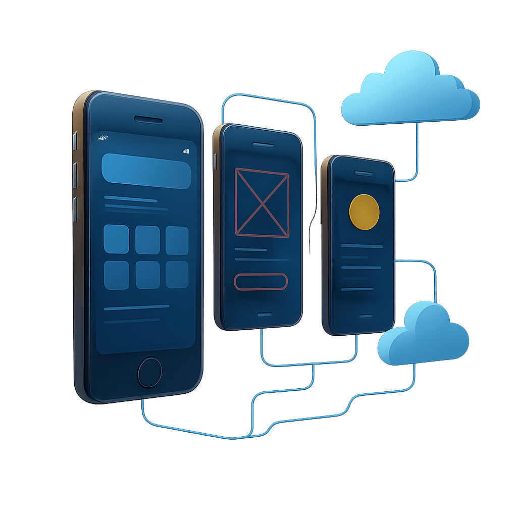 Mobile app hero mockup